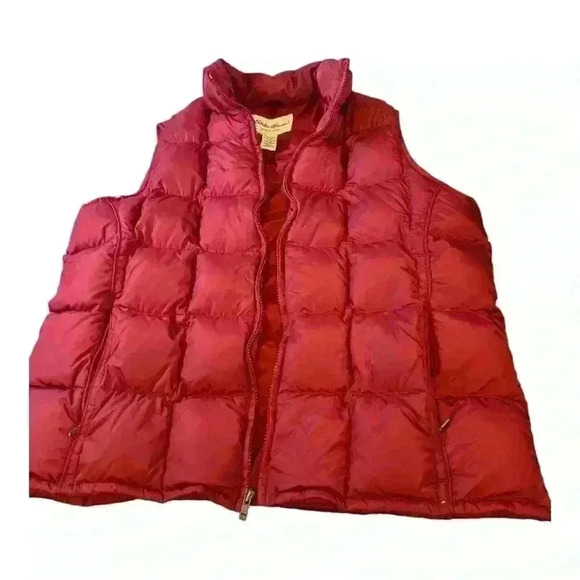 Eddie Bauer  Goose Down Vest Women’s Petite L Insulated Puffer vest w/pockets - Picture 1 of 6